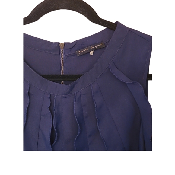 2/$35! Pure Sugar‎ Sleeveless Front Ruffle Blouse - Picture 2 of 8